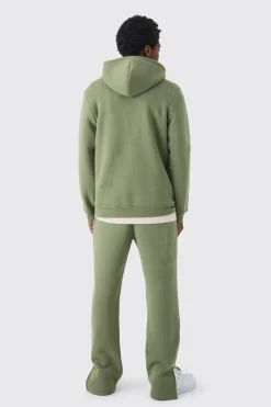 boohooMAN 330GSM Regular Fit Split Hem Raw Edge Jogger | UK| Joggers