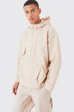 boohooMAN Half Zip Hooded Cagoule | UK| Coats & Jackets