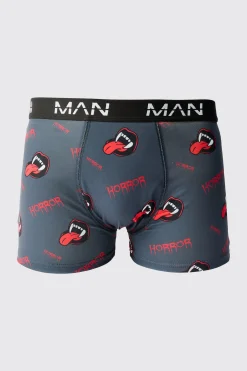 boohooMAN Halloween 2 Pack Man Horror Fangs Printed Boxers | UK| Underwear & Socks|Underwear & Socks