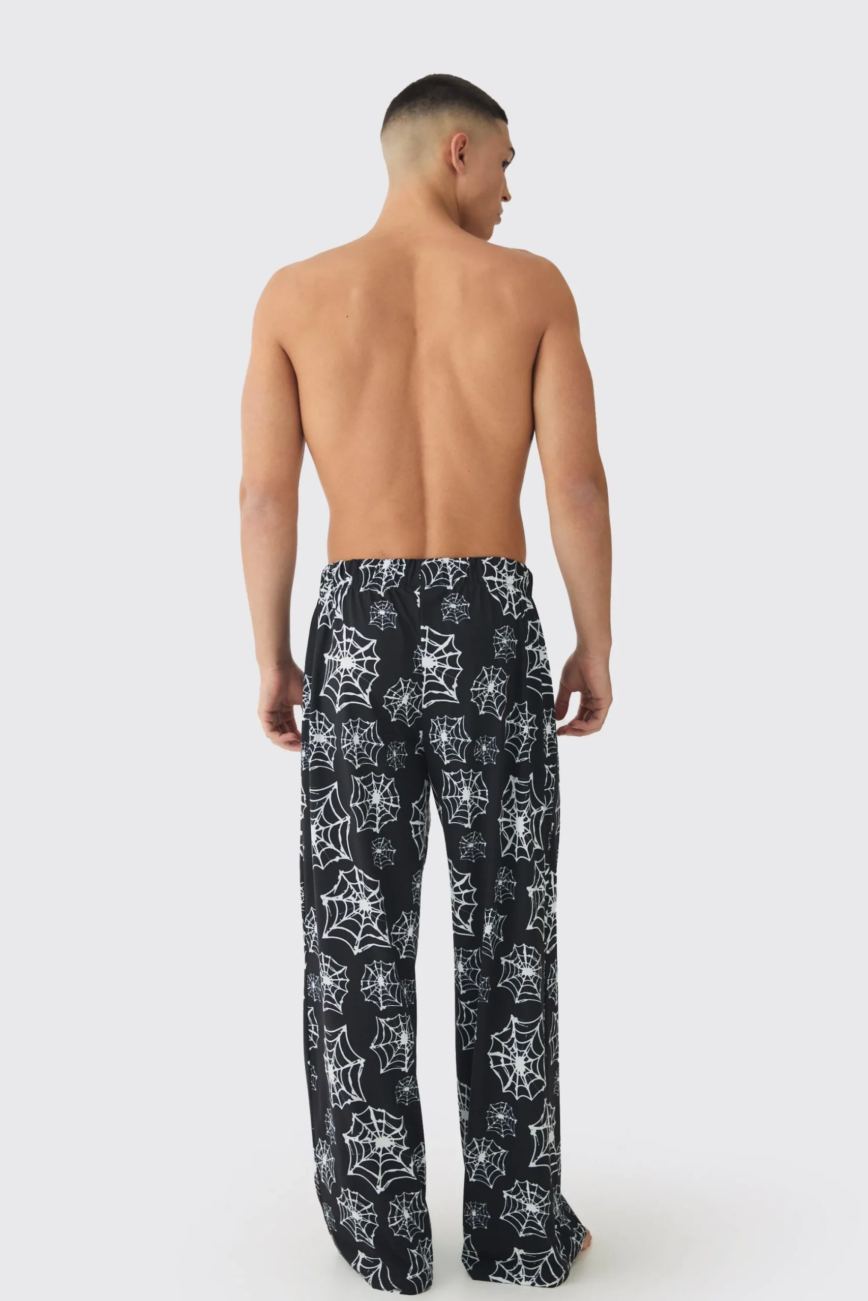 boohooMAN Halloween 2 Pack Man Spider Web Lounge Bottoms | UK| Loungewear