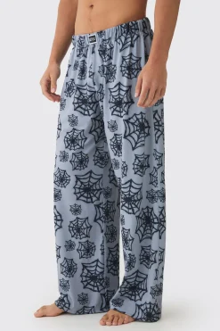 boohooMAN Halloween 2 Pack Man Spider Web Lounge Bottoms | UK| Loungewear