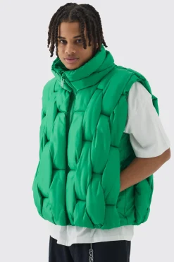 boohooMAN Hand Weft Padded Gilet | UK| Coats & Jackets