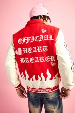 boohooMAN Heart Breaker Badge Pu Sleeve Bomber | UK| Coats & Jackets