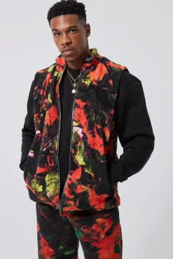 boohooMAN Heat Sense Borg Gilet | UK| Coats & Jackets