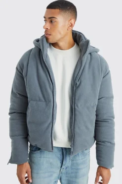 boohooMAN Heavy Fleece Hooded Puffer | UK| Coats & Jackets