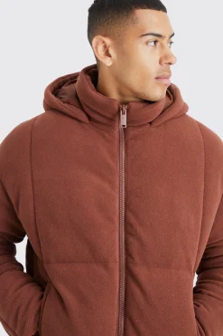 boohooMAN Heavy Fleece Hooded Puffer | UK| Coats & Jackets