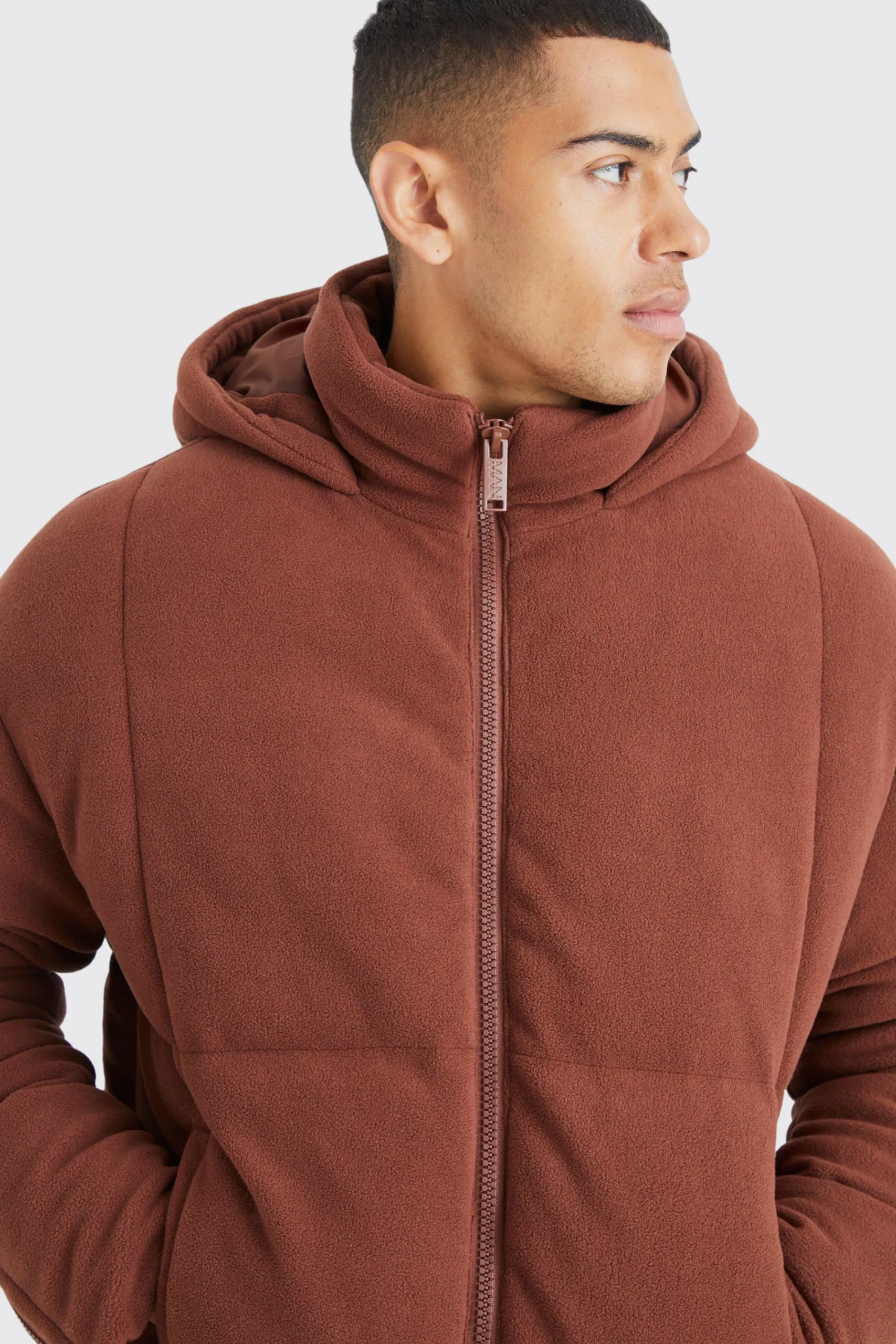 boohooMAN Heavy Fleece Hooded Puffer | UK| Coats & Jackets