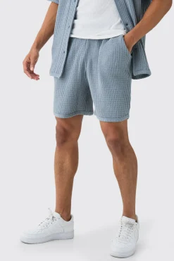 boohooMAN Heavy Jumbo Waffle Volley Short | UK| Shorts