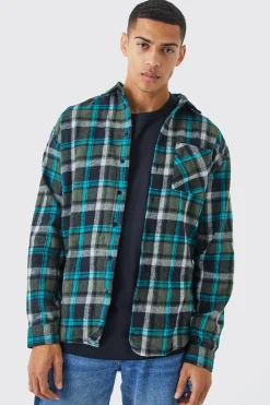 boohooMAN Heavy Weight Check Overshirt | UK| Shirts