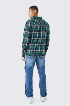 boohooMAN Heavy Weight Check Overshirt | UK| Shirts