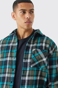 boohooMAN Heavy Weight Check Overshirt | UK| Shirts