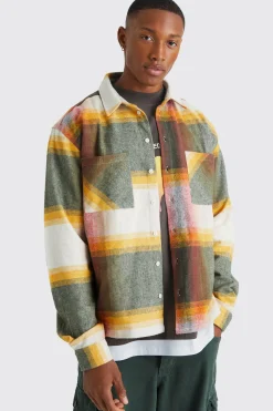 boohooMAN Heavyweight Check Boxy Overshirt | UK| Shirts