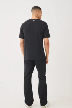 Heavyweight Interlock Abstract Puff Print T-shirt | UK^boohooMAN