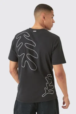 Heavyweight Interlock Chain Stitch Palm T-shirt | UK^boohooMAN Online