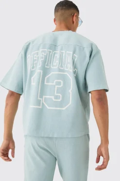 boohooMAN Heavyweight Ribbed Washed Short Sleeve Sweatshirt & Short Set | UK| Hoodies & Sweatshirts