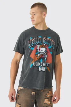 Hello Kitty Tour Wash License T-Shirt | UK^boohooMAN Sale