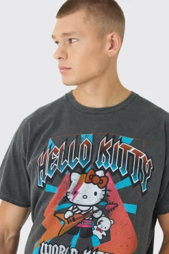 Hello Kitty Tour Wash License T-Shirt | UK^boohooMAN Sale