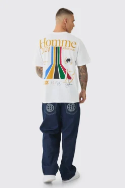 Homme Athletic Printed T-Shirt | UK^boohooMAN