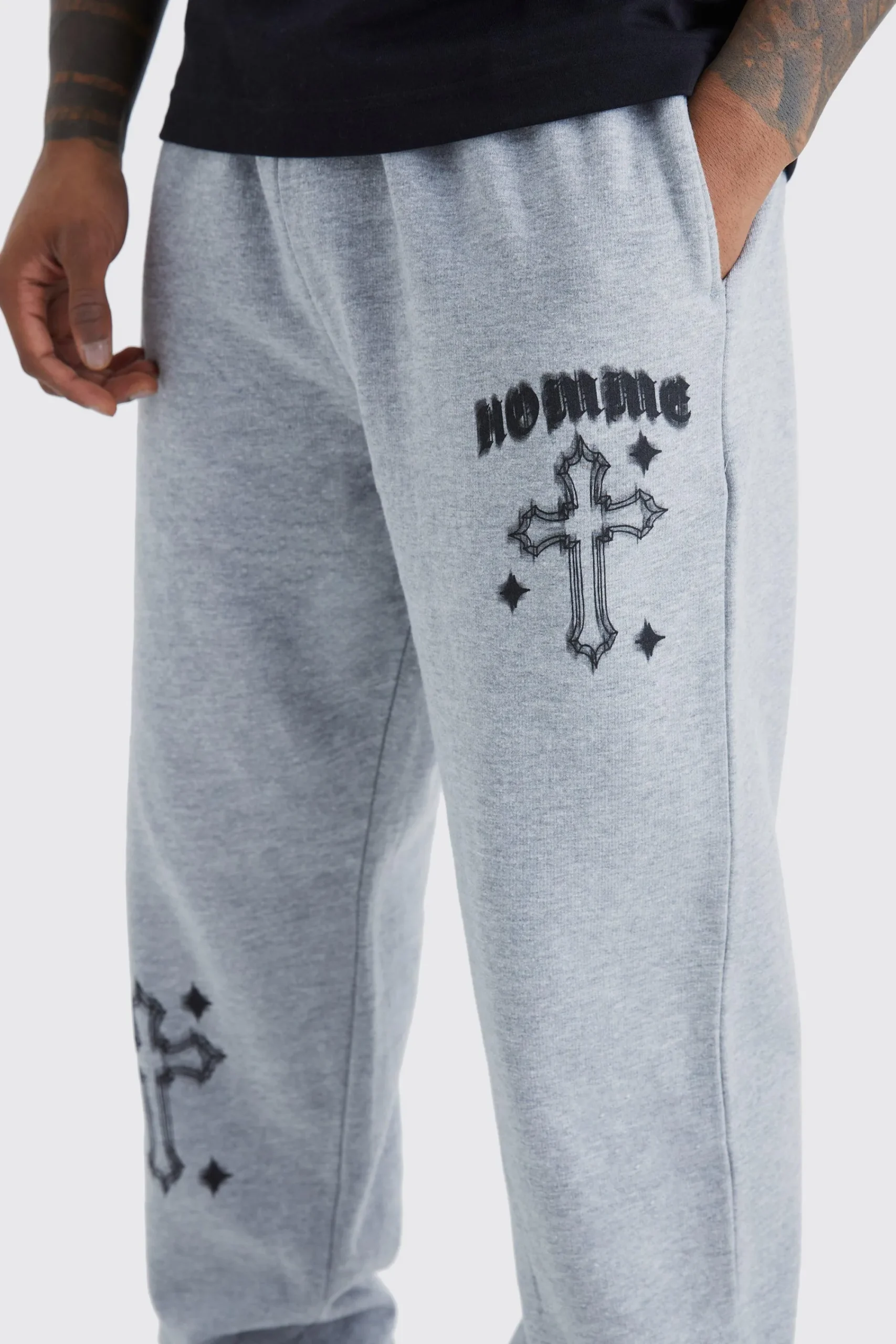 boohooMAN Homme Graphic Jogger | UK| Trousers|Joggers