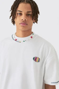 Homme Heavyweight Retreat Multi Graphic Oversized T-shirt | UK^boohooMAN Best