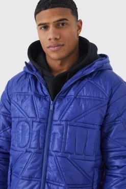 boohooMAN Homme Quilted Puffer With Hood | UK| Coats & Jackets