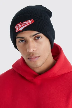boohooMAN Homme Varsity Beanie | UK| Hats & Caps