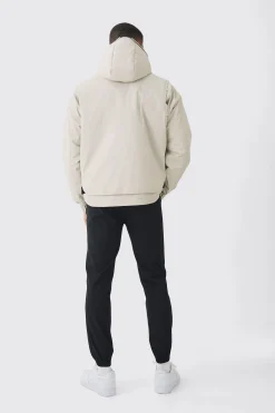 boohooMAN Hooded Utility Tech Parka In | UK| Coats & Jackets