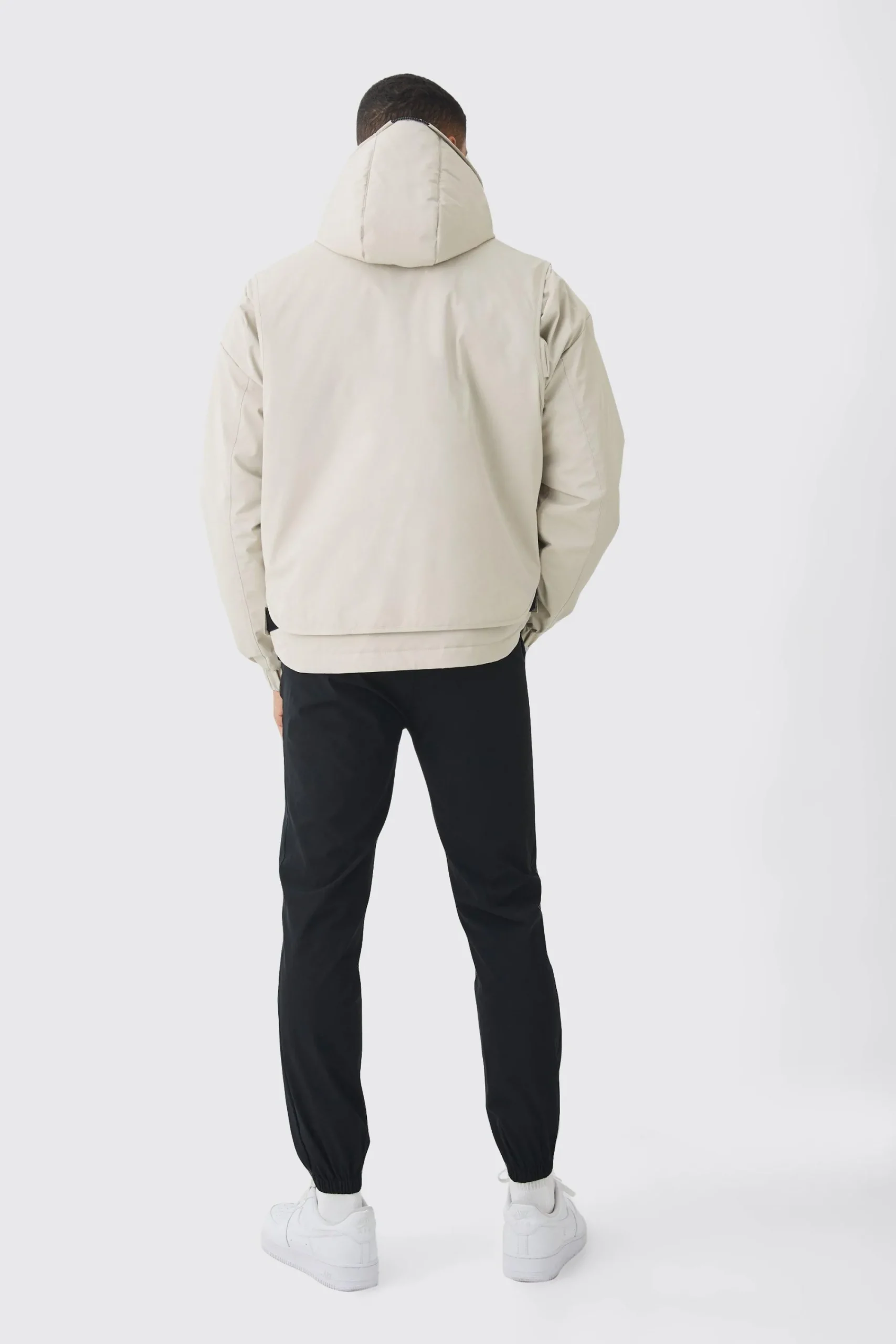 boohooMAN Hooded Utility Tech Parka In | UK| Coats & Jackets