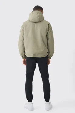 boohooMAN Hooded Utility Tech Parka In | UK| Coats & Jackets