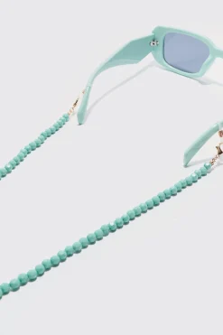 boohooMAN Iced Bead Sunglasses Chain In | UK| Sunglasses