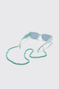 boohooMAN Iced Bead Sunglasses Chain In | UK| Sunglasses