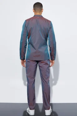 boohooMAN Iridescent Slim Fit Single Breasted Blazer | UK| Suits & Tailoring