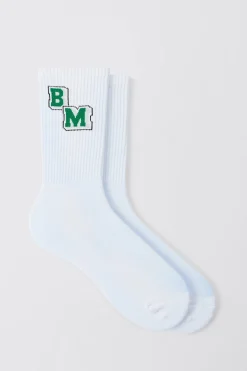 boohooMAN Jacquard Bm Graphic Sports Sock | UK| Underwear & Socks|Underwear & Socks