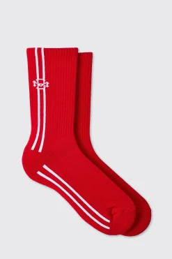 boohooMAN Jacquard BM Sports Stripe Sock In | UK| Underwear & Socks|Underwear & Socks