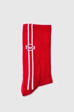 boohooMAN Jacquard BM Sports Stripe Sock In | UK| Underwear & Socks|Underwear & Socks