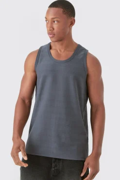 Jacquard Raised Striped Vest | UK^boohooMAN Hot