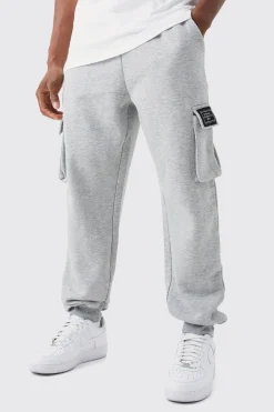 boohooMAN Jersey Cargo Jogger With Woven Tab | UK| Trousers|Cargos