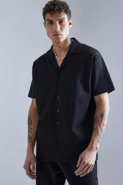 boohooMAN Jersey Revere Shirt And Trouser Set | UK| Sets & Co-Ords