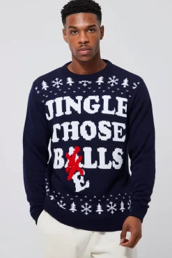 boohooMAN Jingle Those Bells Christmas Jumper | UK| Knitwear