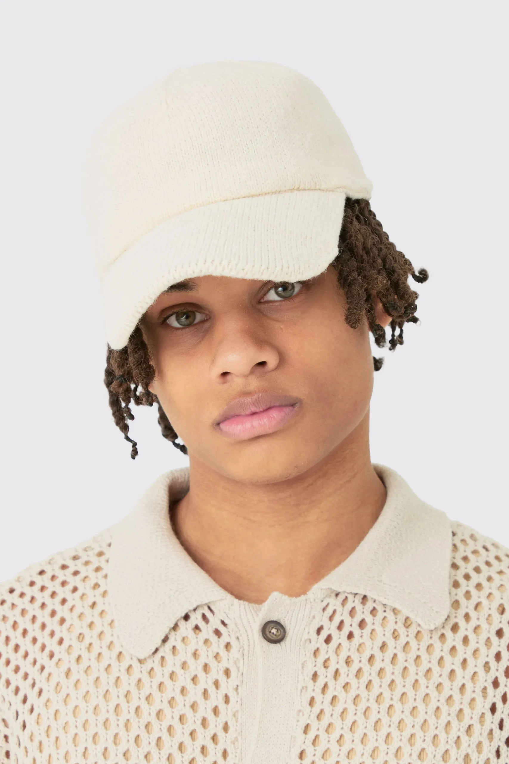 boohooMAN Knitted Baseball Cap | UK| Hats & Caps