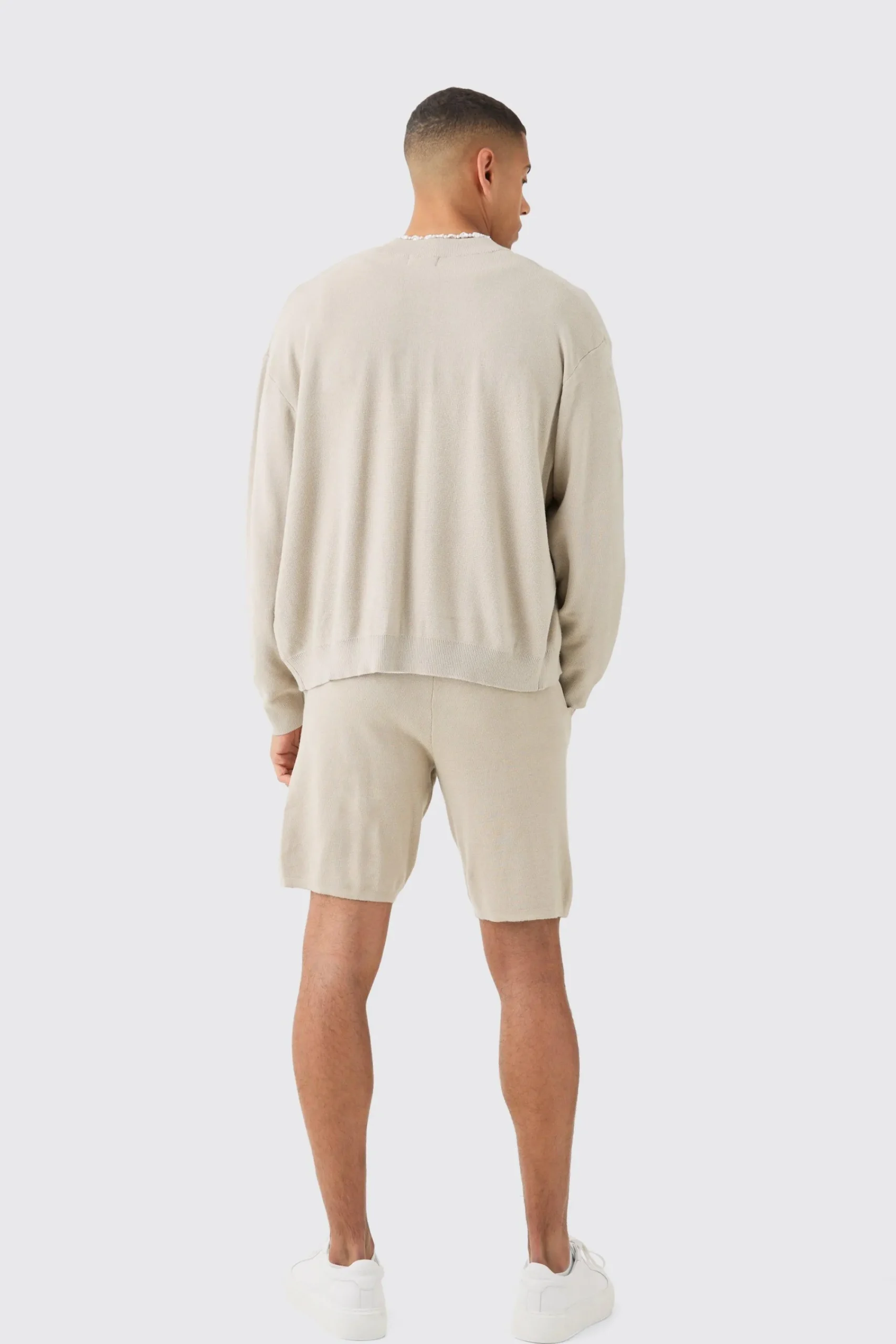 boohooMAN Knitted Bomber Short Tracksuit | UK| Sets & Co-Ords|Knitwear