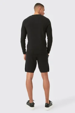 boohooMAN Knitted Sweater Short Tracksuit | UK| Sets & Co-Ords