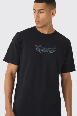 Large Scale Washed Renaissance Print T-Shirt | UK^boohooMAN Clearance