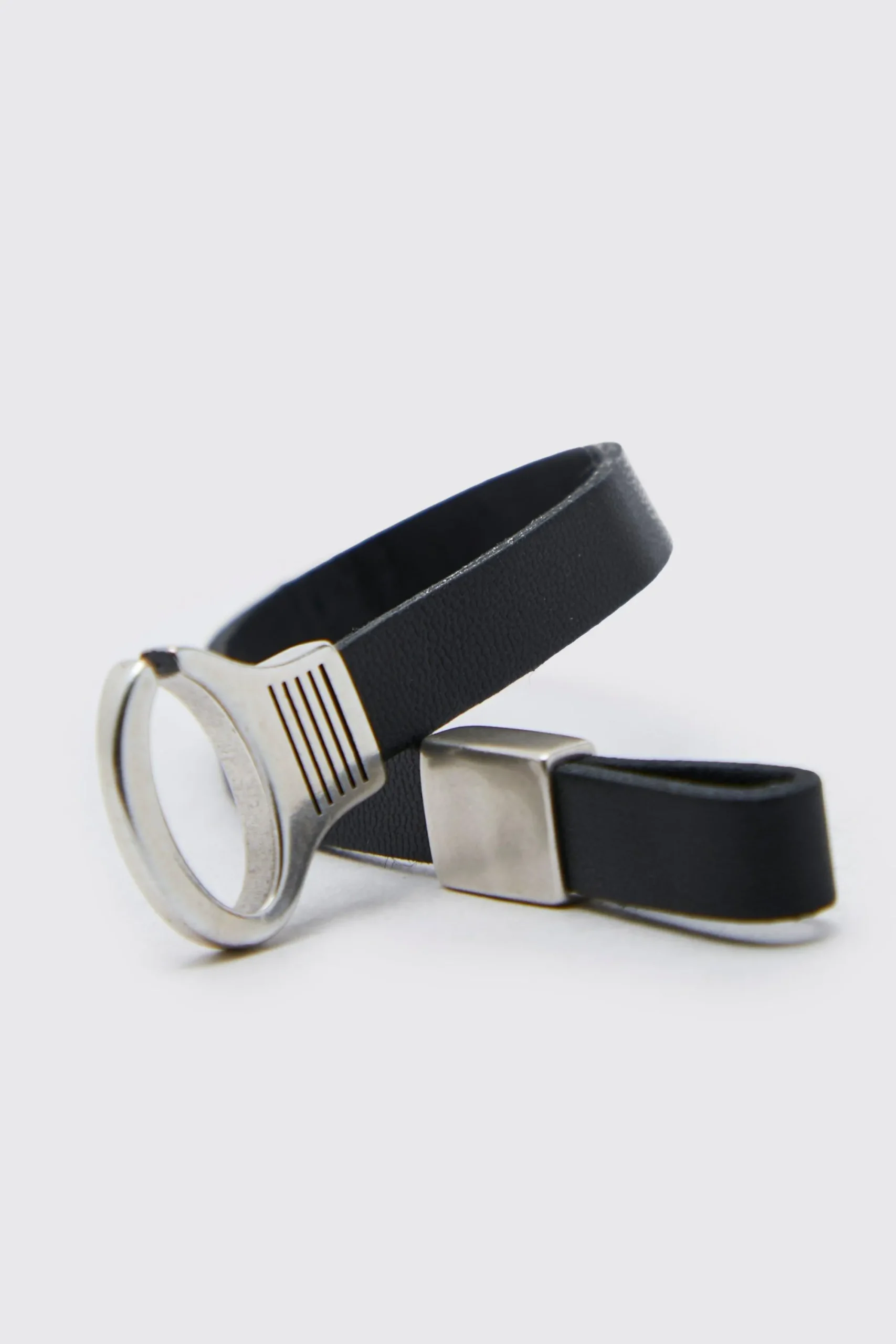 boohooMAN Leather Look Hook Bracelet | UK| Jewellery & Watches