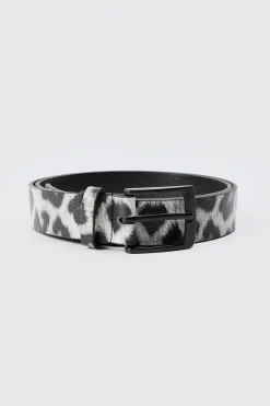 boohooMAN Leopard Print Belt In | UK| Belts|Hats & Caps