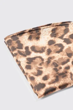boohooMAN Leopard Satin Scarf | UK| Hats & Caps
