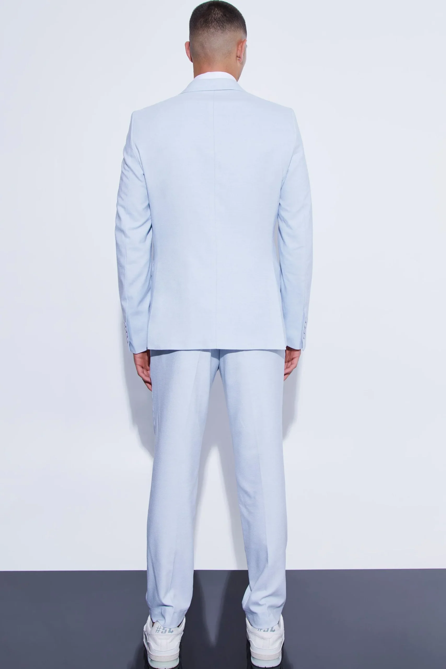 boohooMAN SLIM TEXTURED SUIT JACKET AND TROUSER | UK| Suits & Tailoring