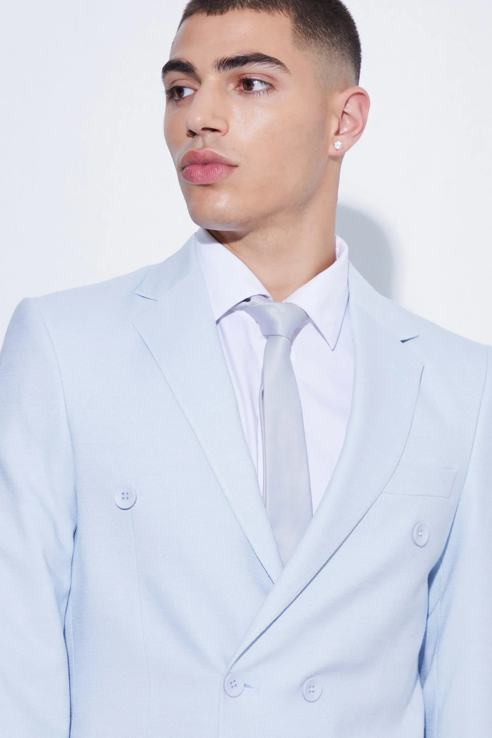 boohooMAN SLIM TEXTURED SUIT JACKET AND TROUSER | UK| Suits & Tailoring