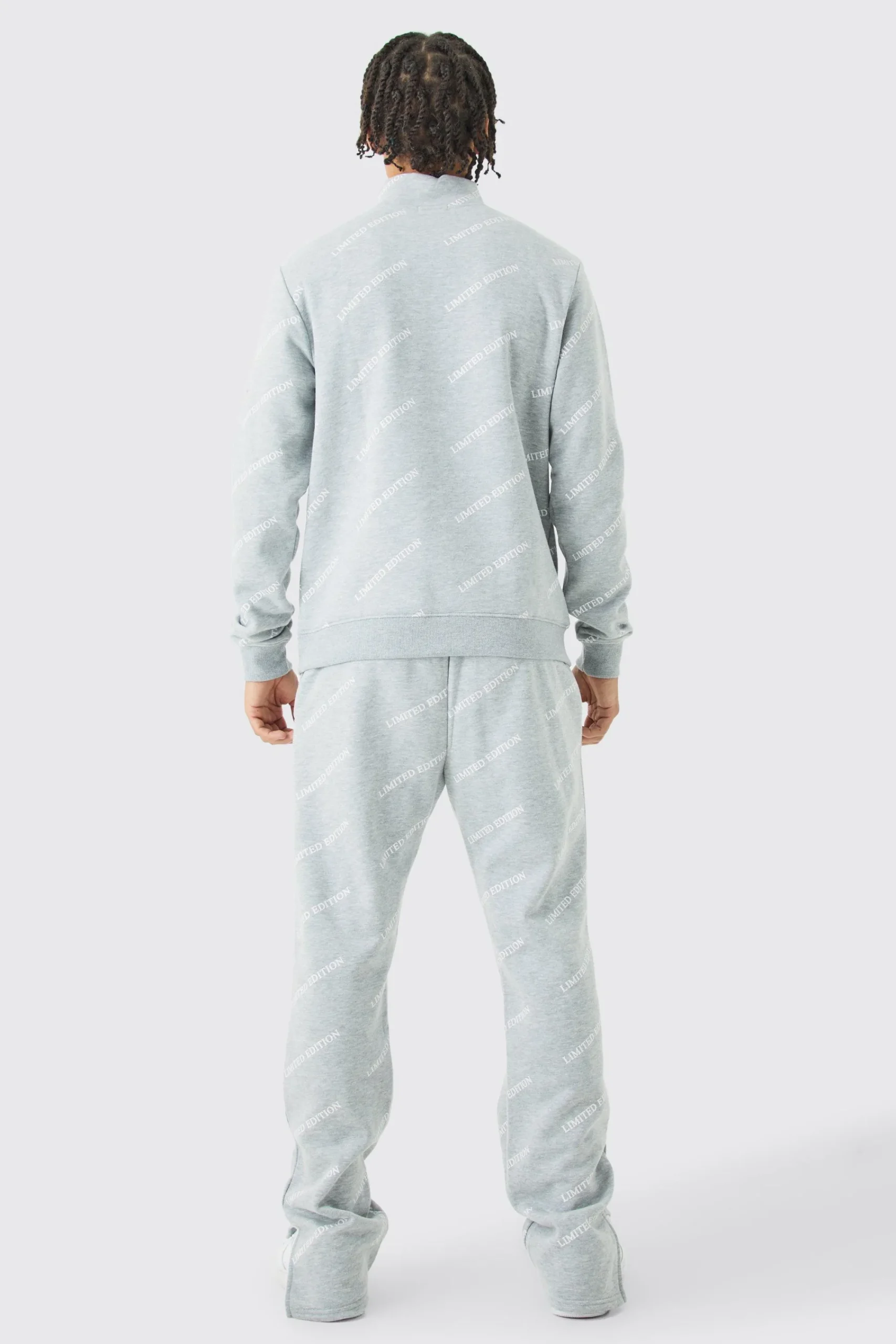 boohooMAN Limited Edition All Over Print Slim Quarter Zip Tracksuit | UK| Tracksuits