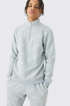 boohooMAN Limited Edition All Over Print Slim Quarter Zip Tracksuit | UK| Tracksuits